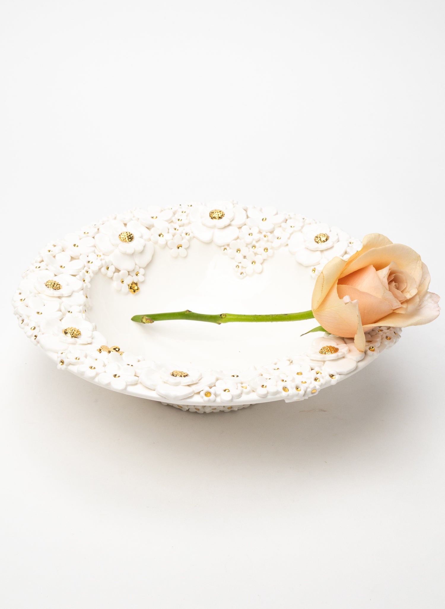 Large Round Flower Bowl