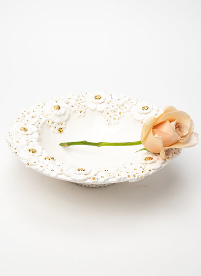 Large Round Flower Bowl