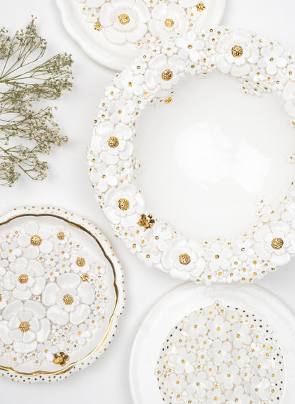 Small Round Flower Wall Plate