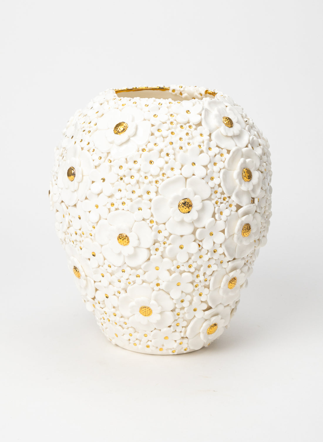 XXL Ginger with White and Gold Flowers