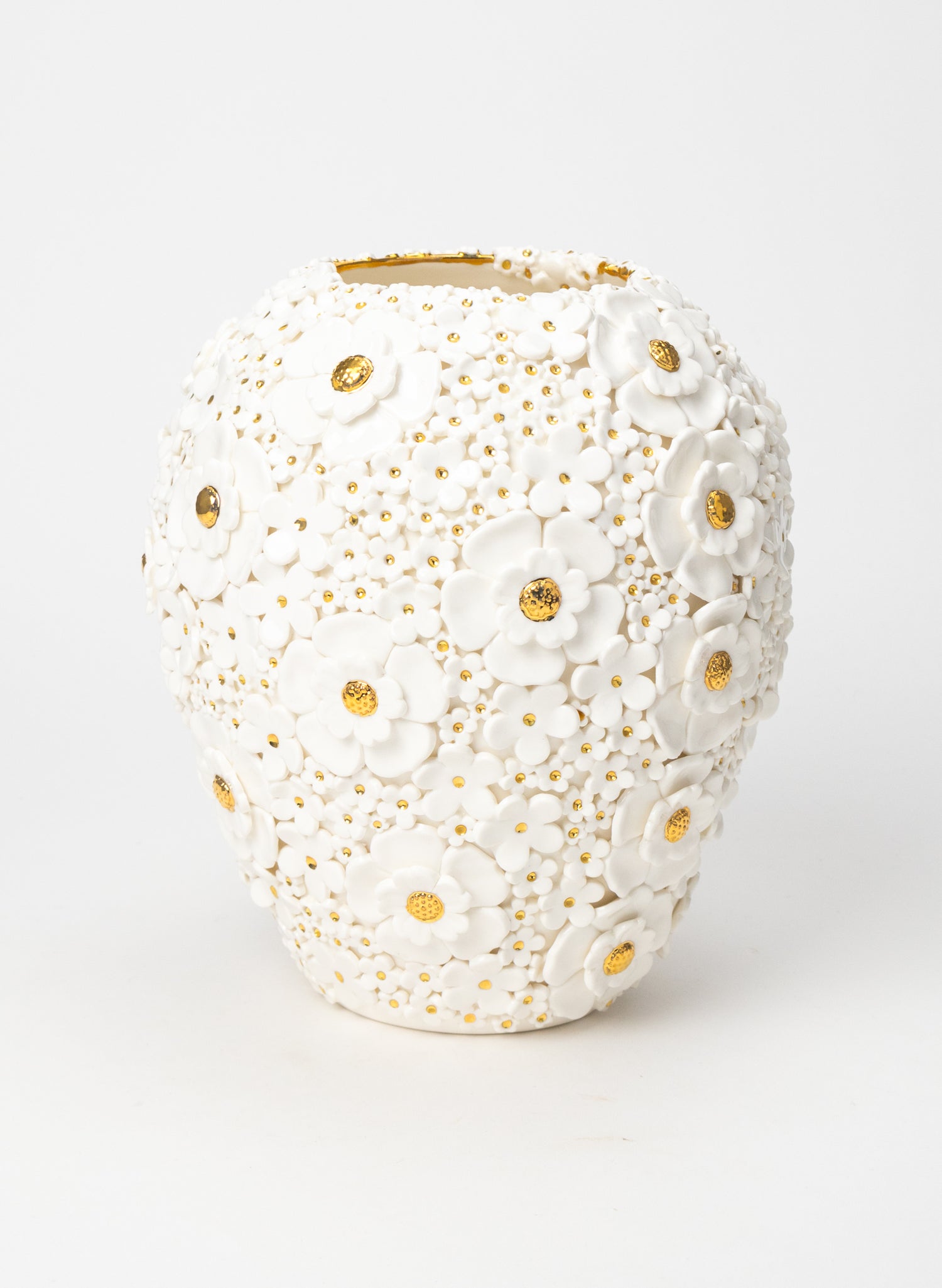 XXL Ginger with White and Gold Flowers