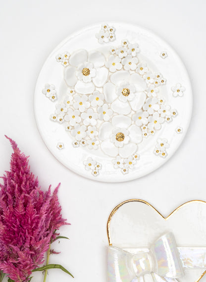 Small Round Flower Wall Plate
