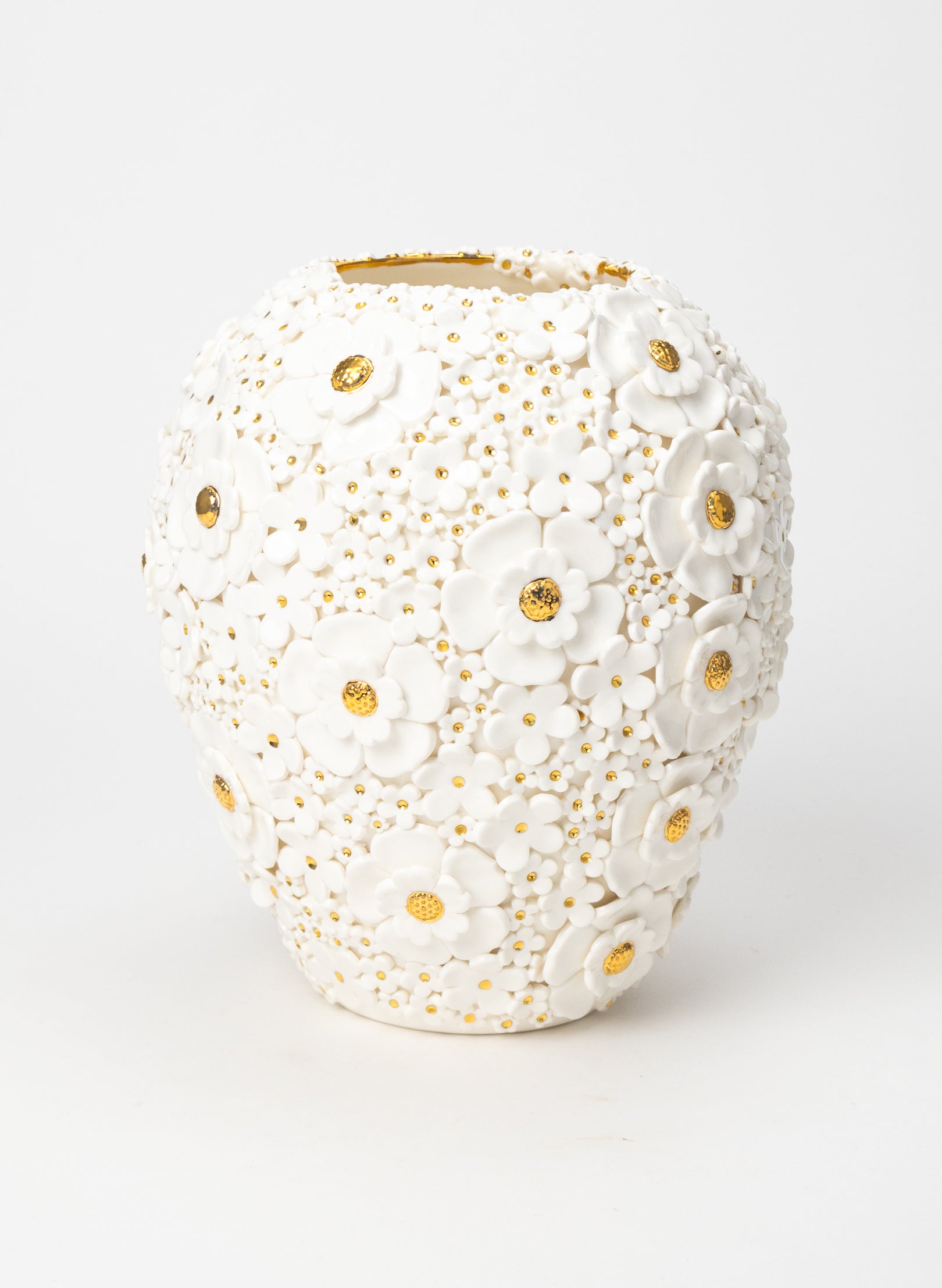 XXL Ginger with White and Gold Flowers