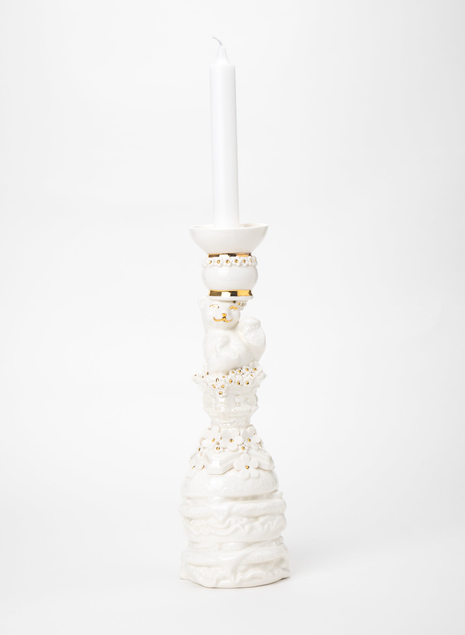 Polar Bear on a Burger Candlestick