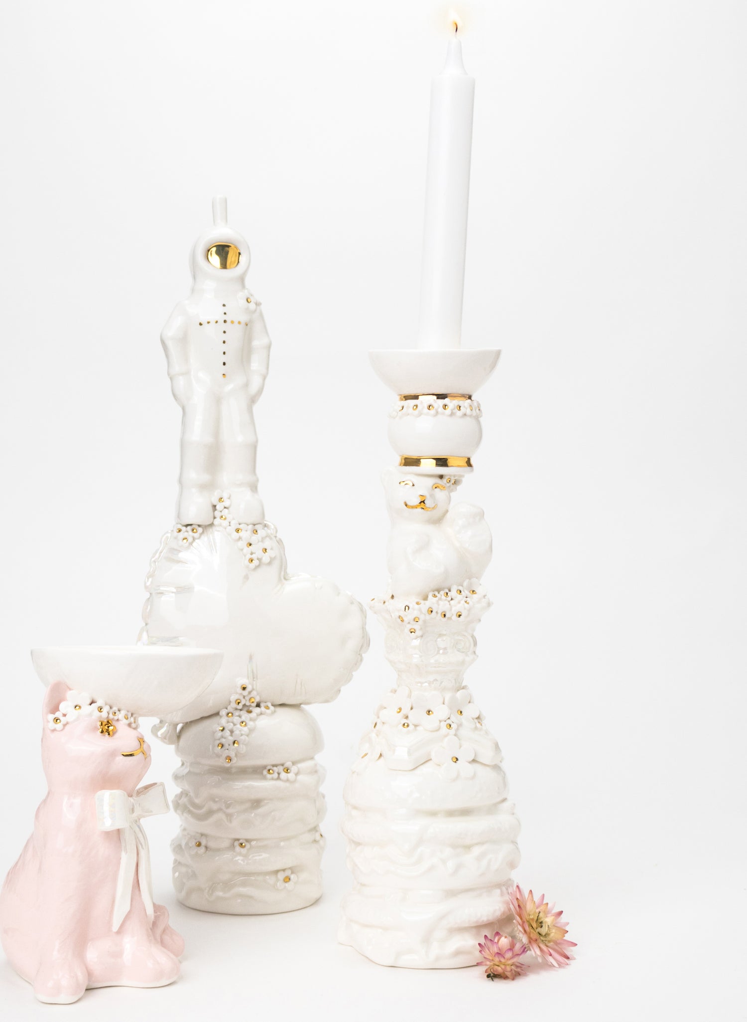 Polar Bear on a Burger Candlestick