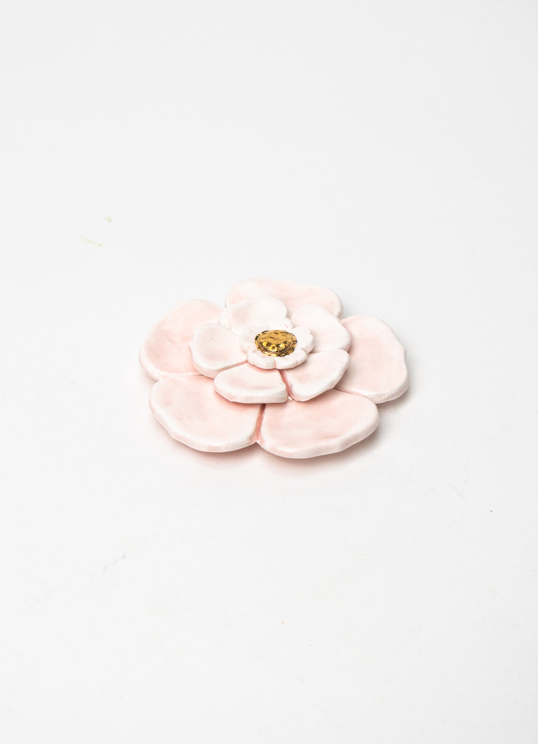 3 Tier Pink Wall Flower with Golden Pistil