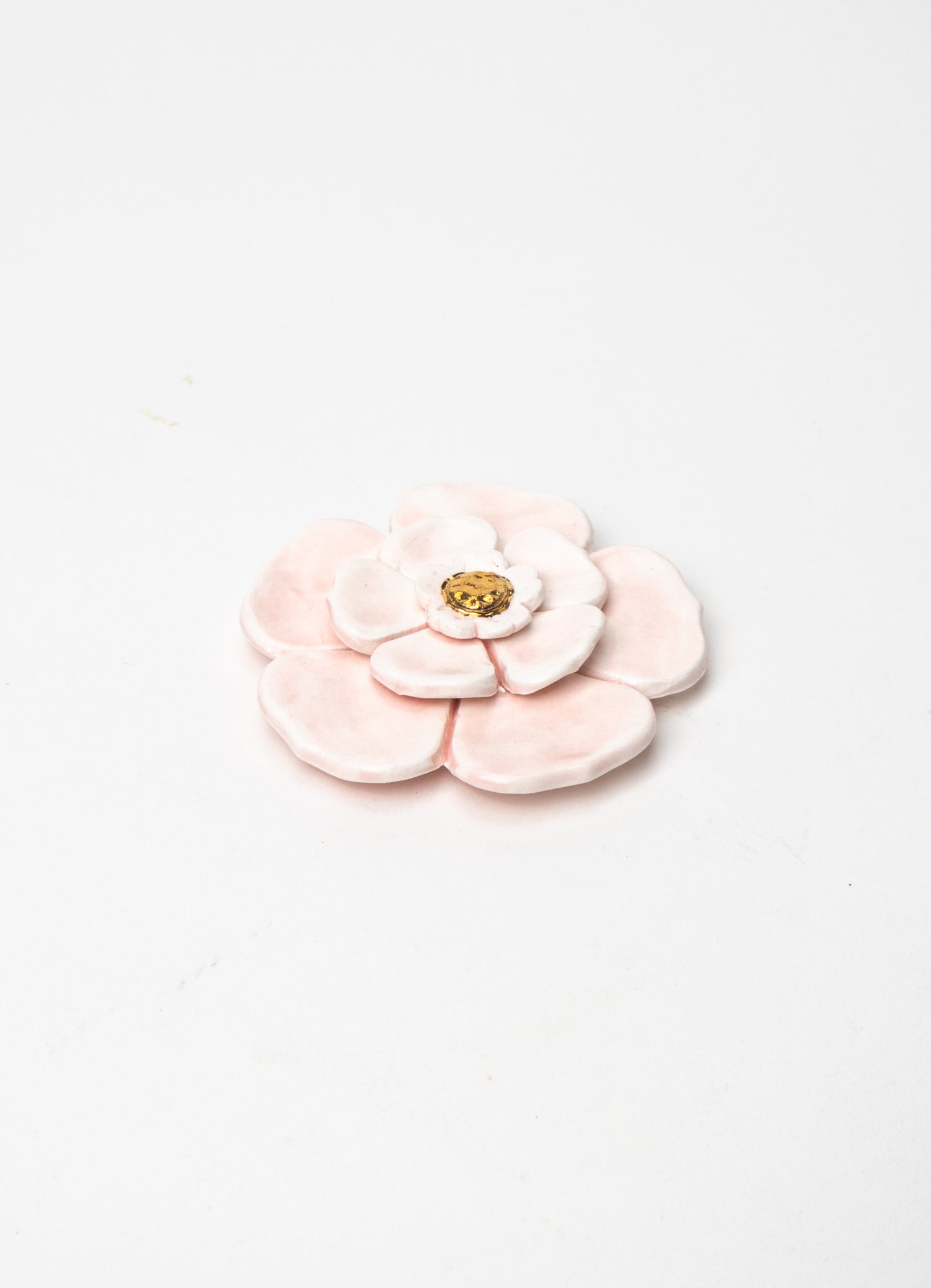 3 Tier Pink Wall Flower with Golden Pistil