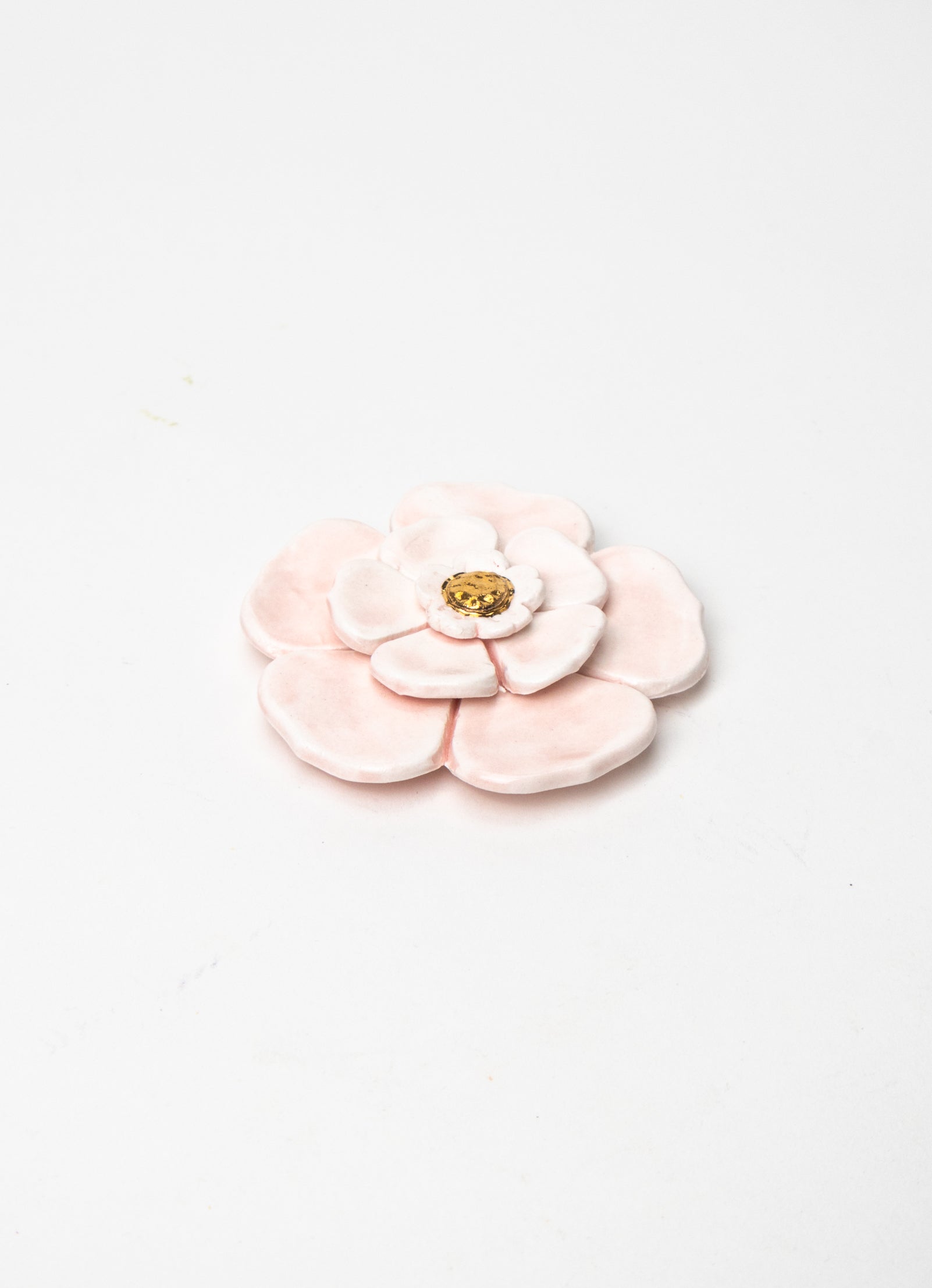 3 Tier Pink Wall Flower with Golden Pistil