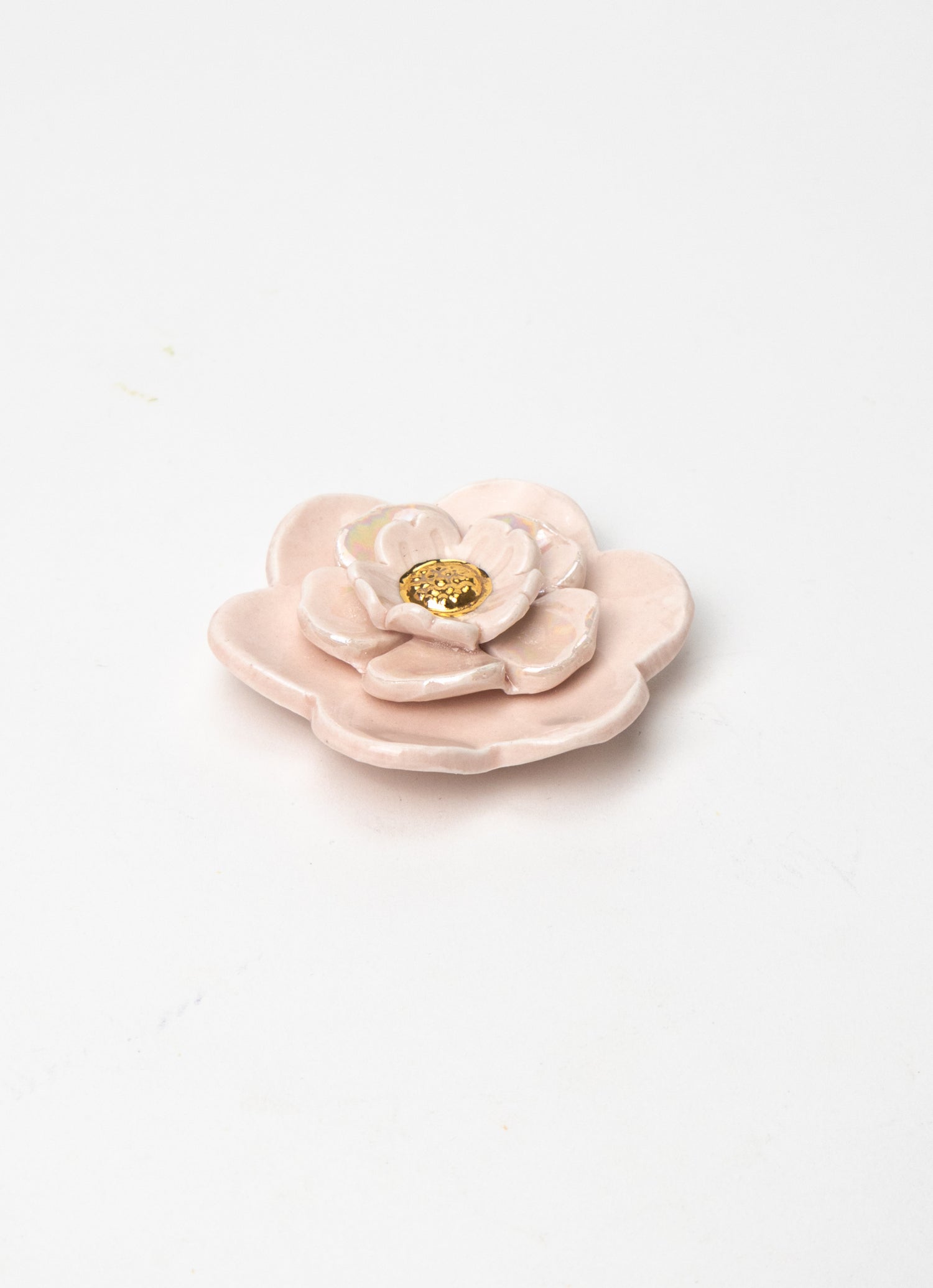 3 Tier Pink Wall Flower with Golden Pistil