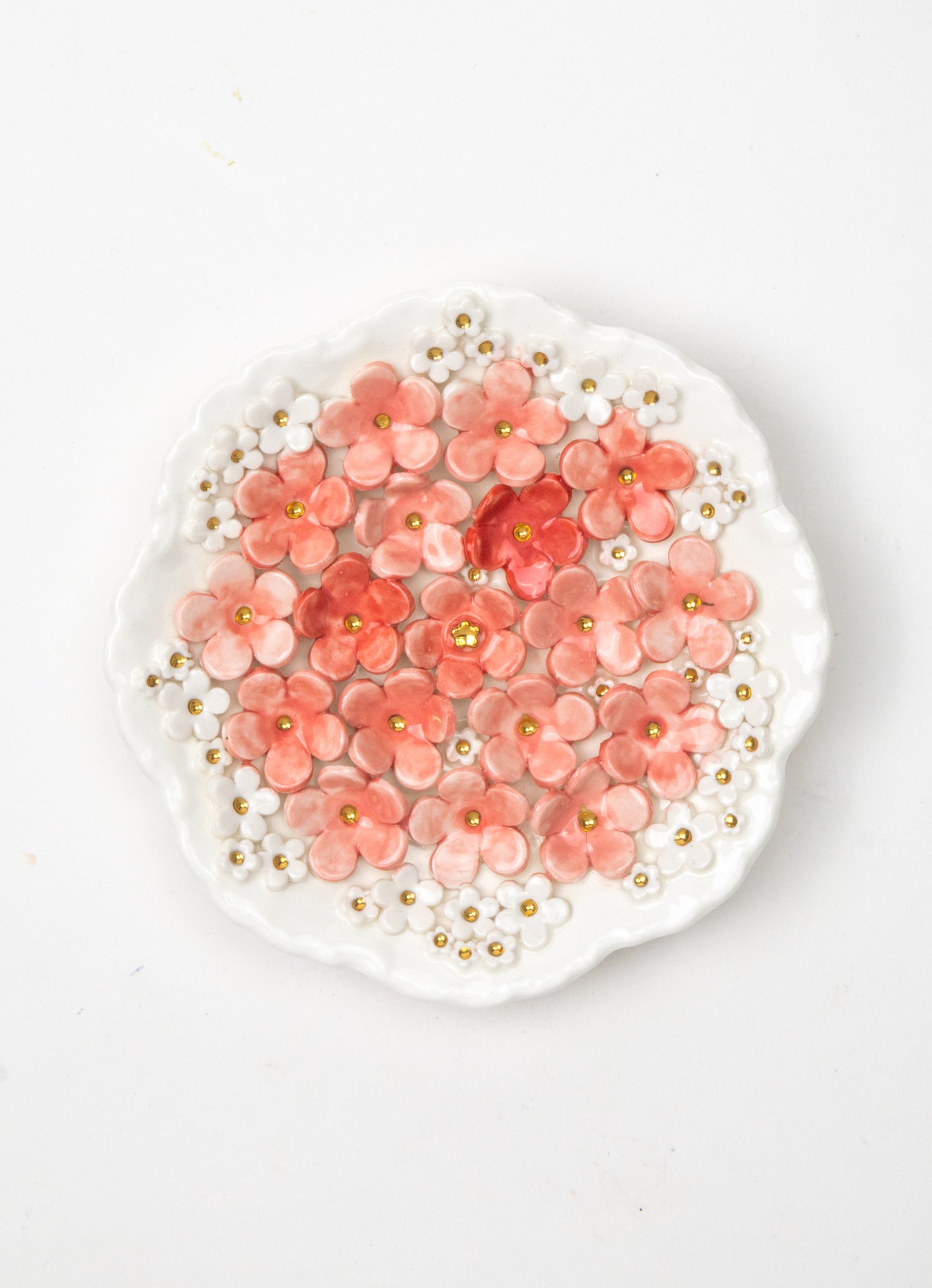 Small Round Flower Wall Plate