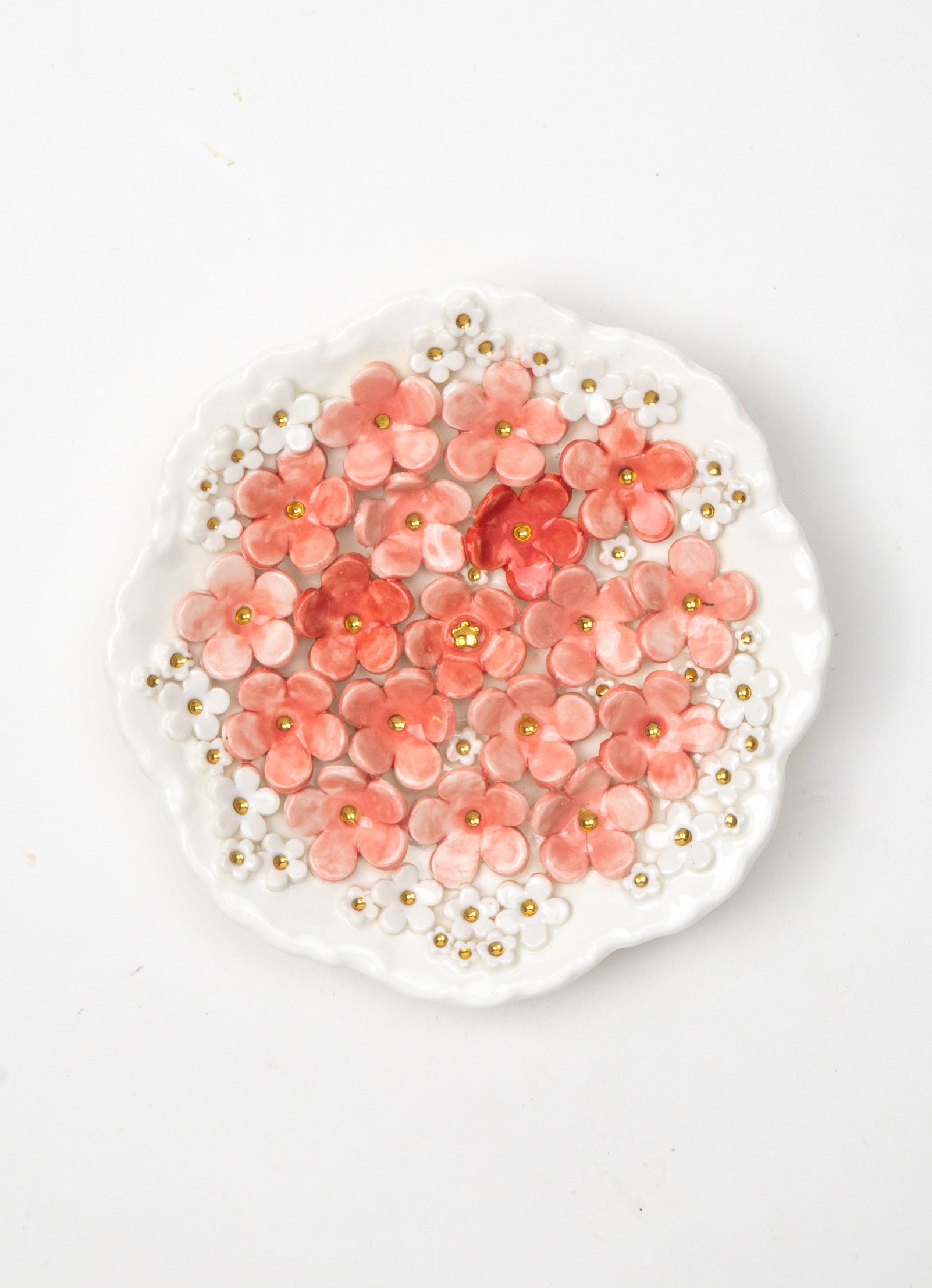 Small Round Flower Wall Plate