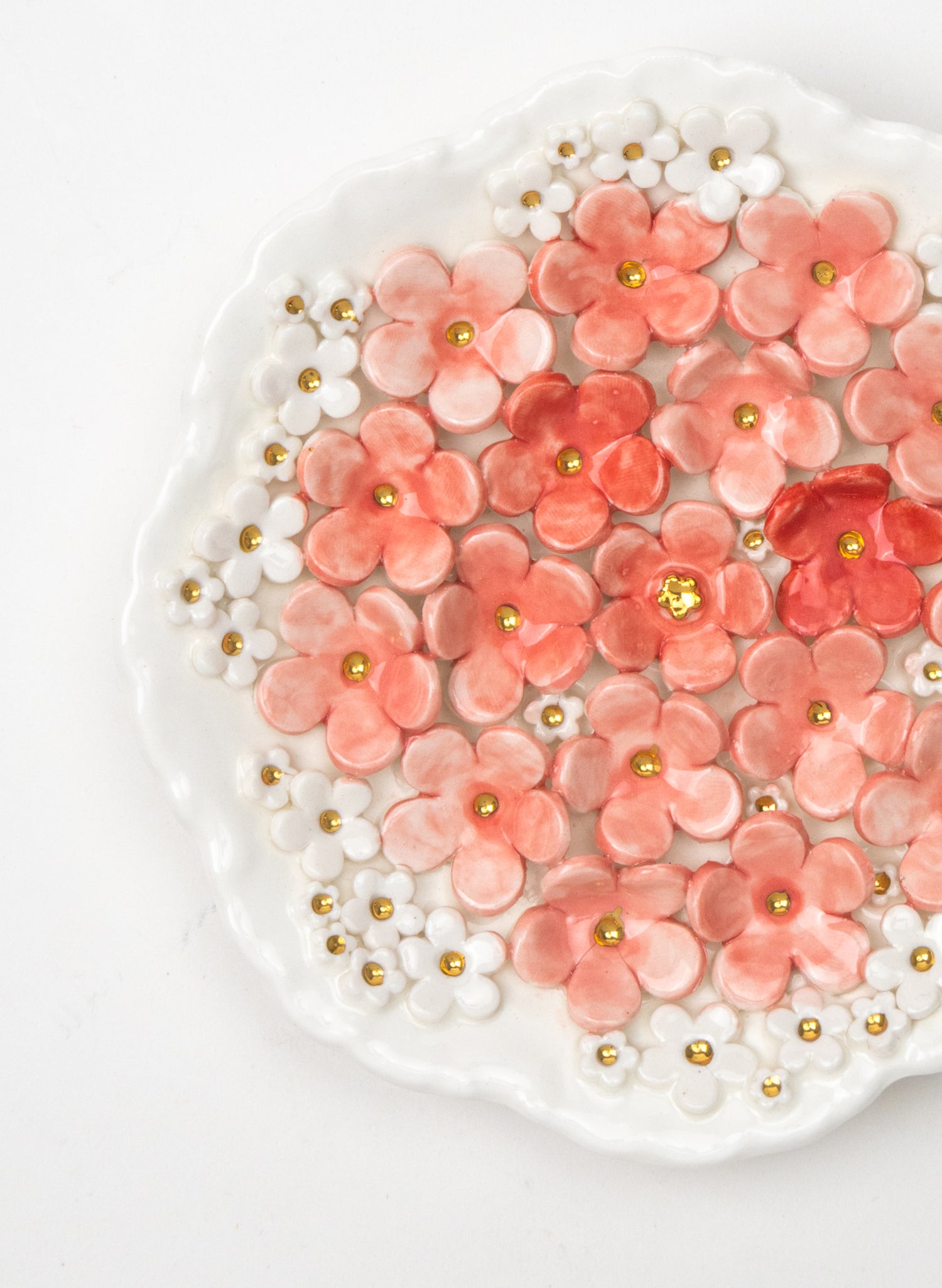 Small Round Flower Wall Plate