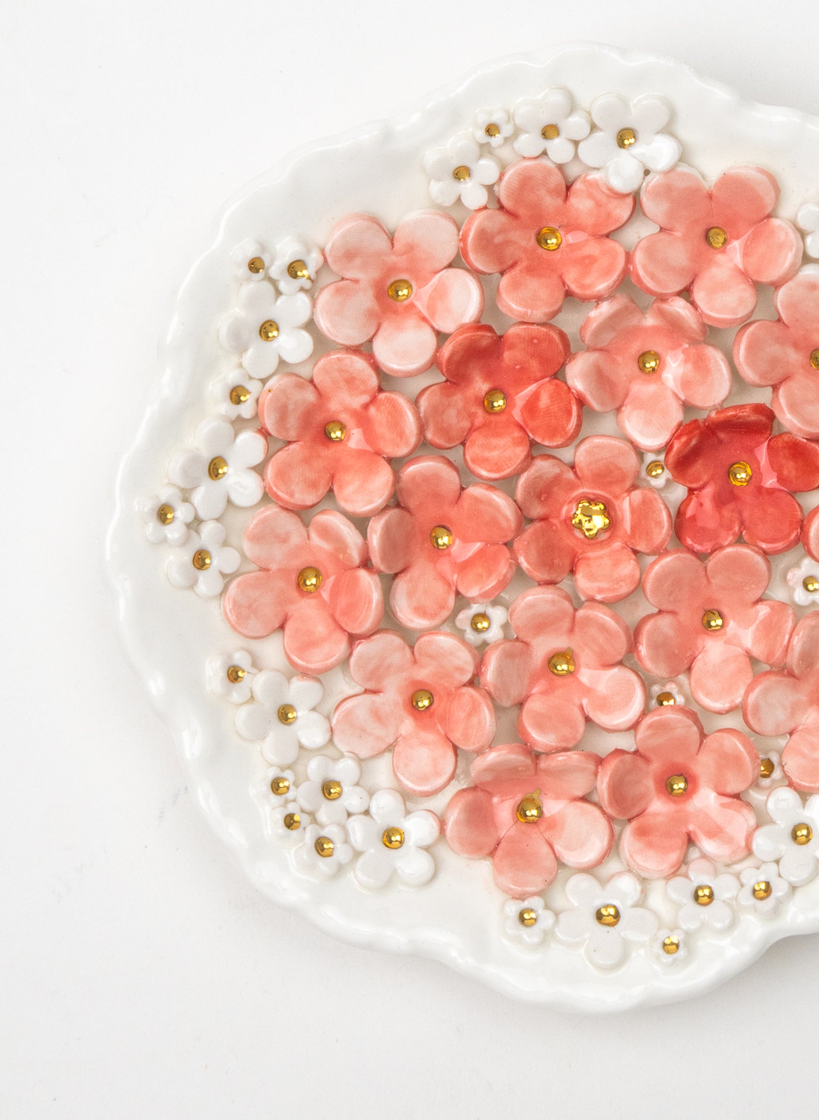 Small Round Flower Wall Plate