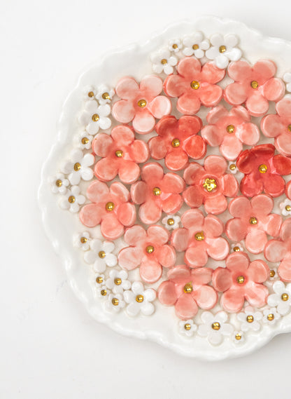 Small Round Flower Wall Plate