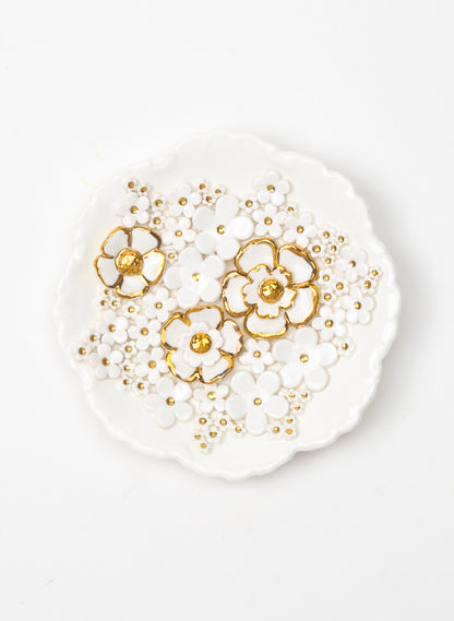 Small Round Flower Wall Plate