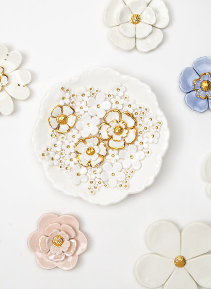 Small Round Flower Wall Plate