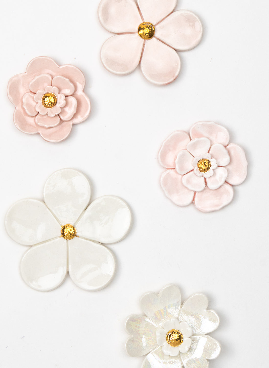 3 Tier Pink Wall Flower with Golden Pistil