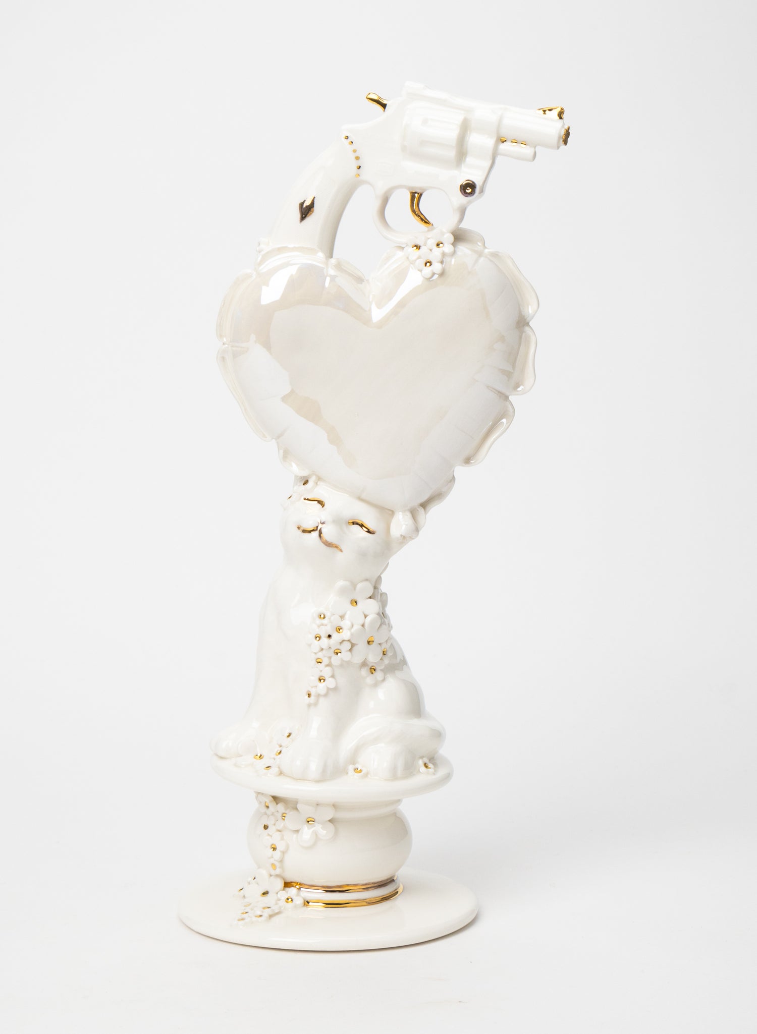 Object Stack with Cat, Heart and Gun
