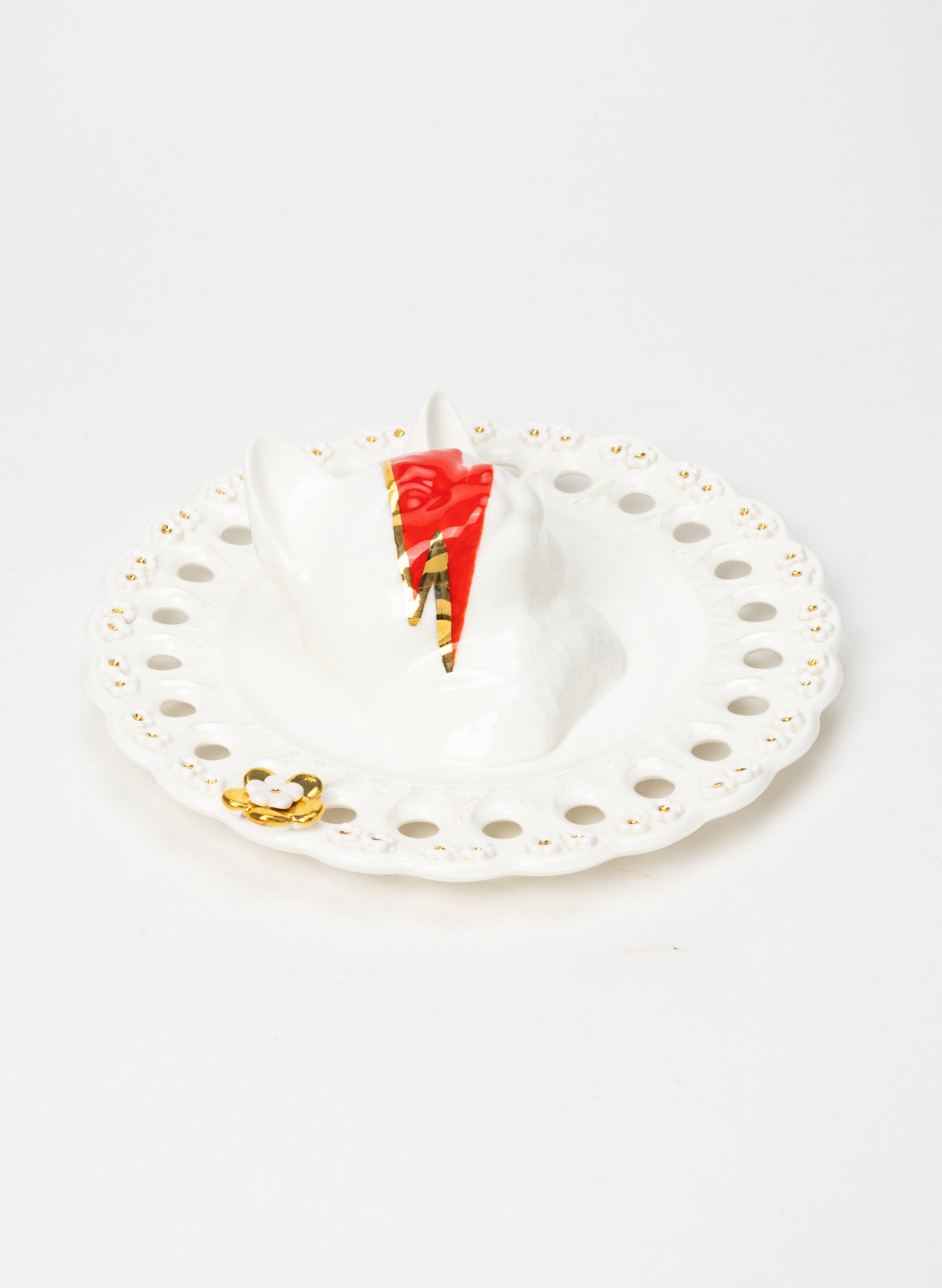 Round Ziggy Stardust Cat Wall Plate