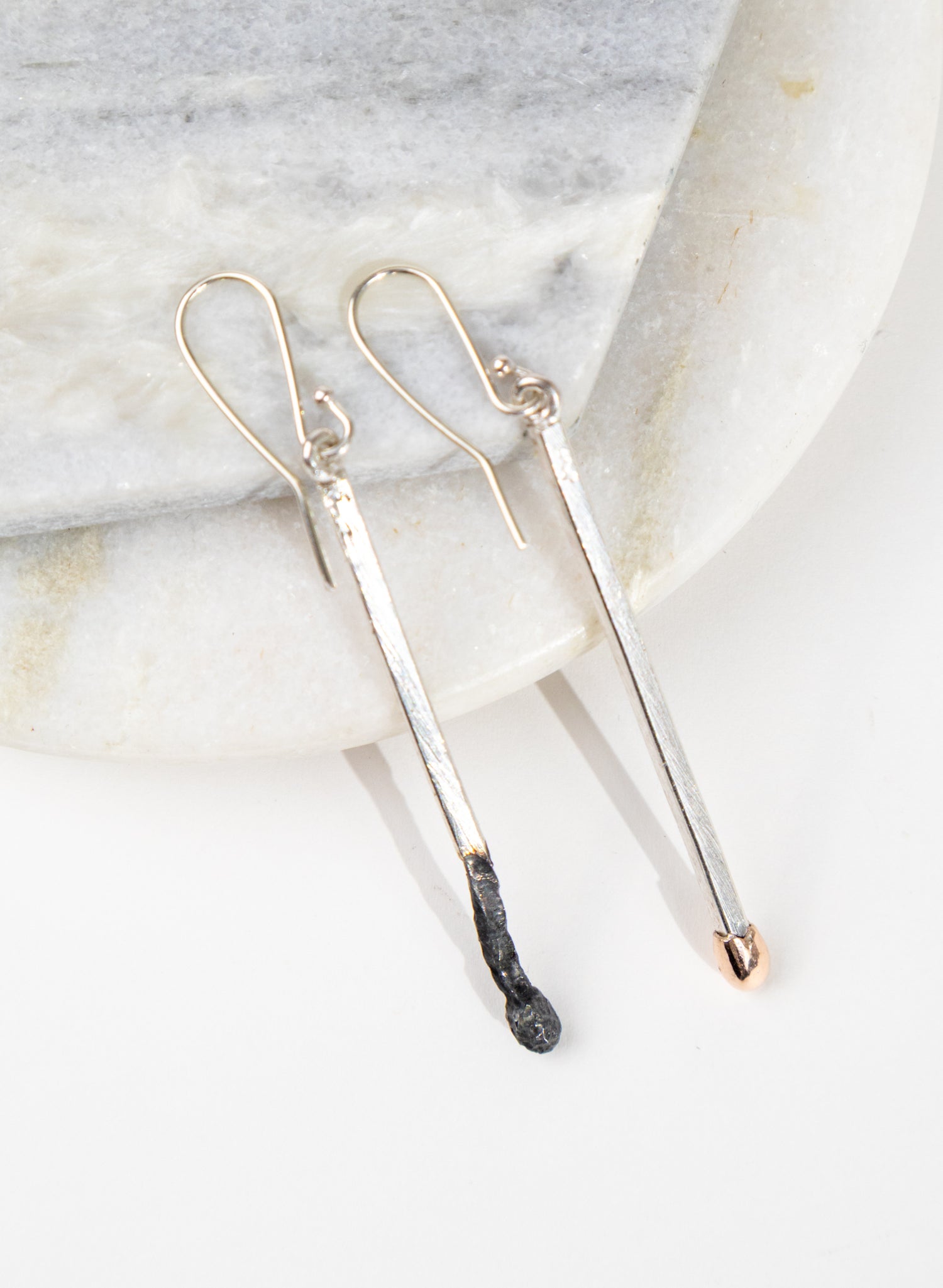 Burnt &amp; Live Matches Earrings