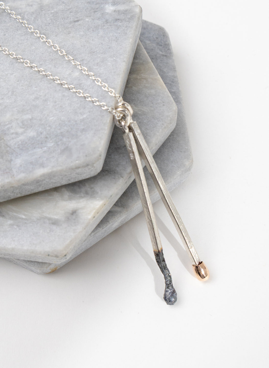 Burnt and Live Match Pendant
