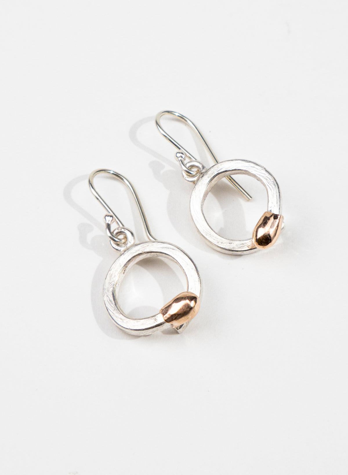 Curled Live Match Earrings - Sterling Silver &amp; Rose Gold