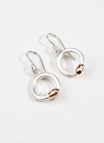 Curled Live Match Earrings - Sterling Silver &amp; Rose Gold