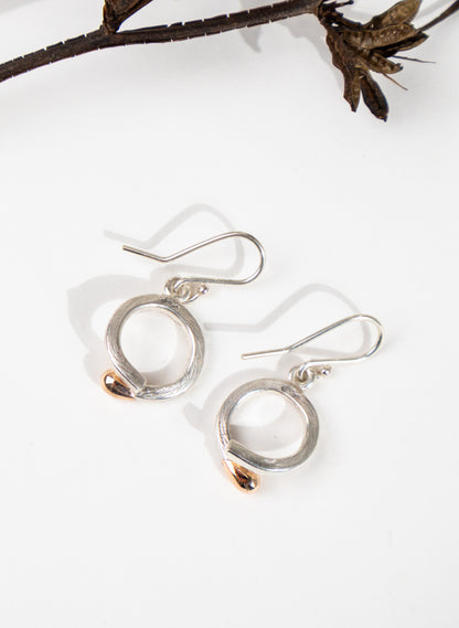 Curled Live Match Earrings - Sterling Silver &amp; Rose Gold