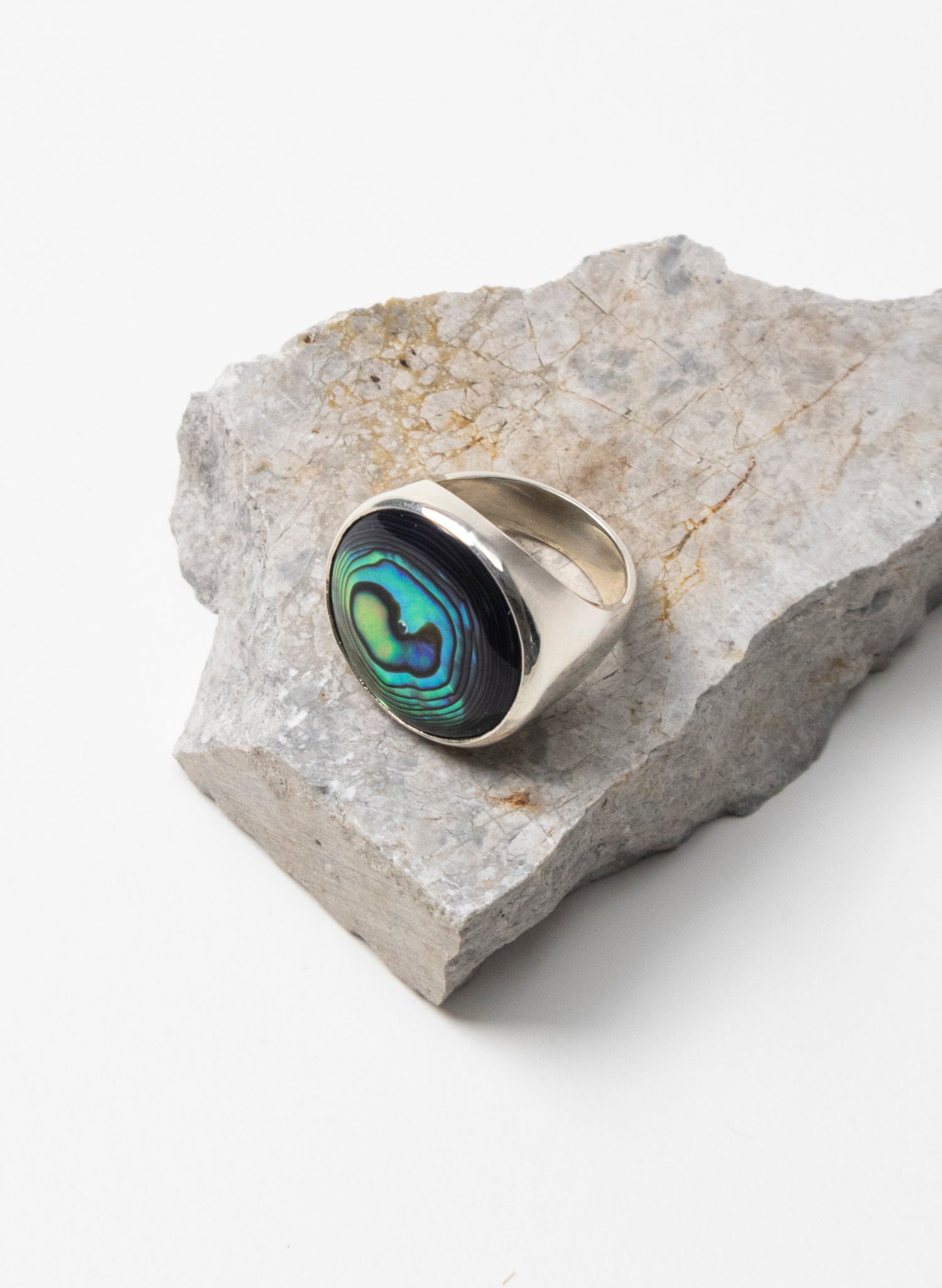 Iridescent Paua Ring Large