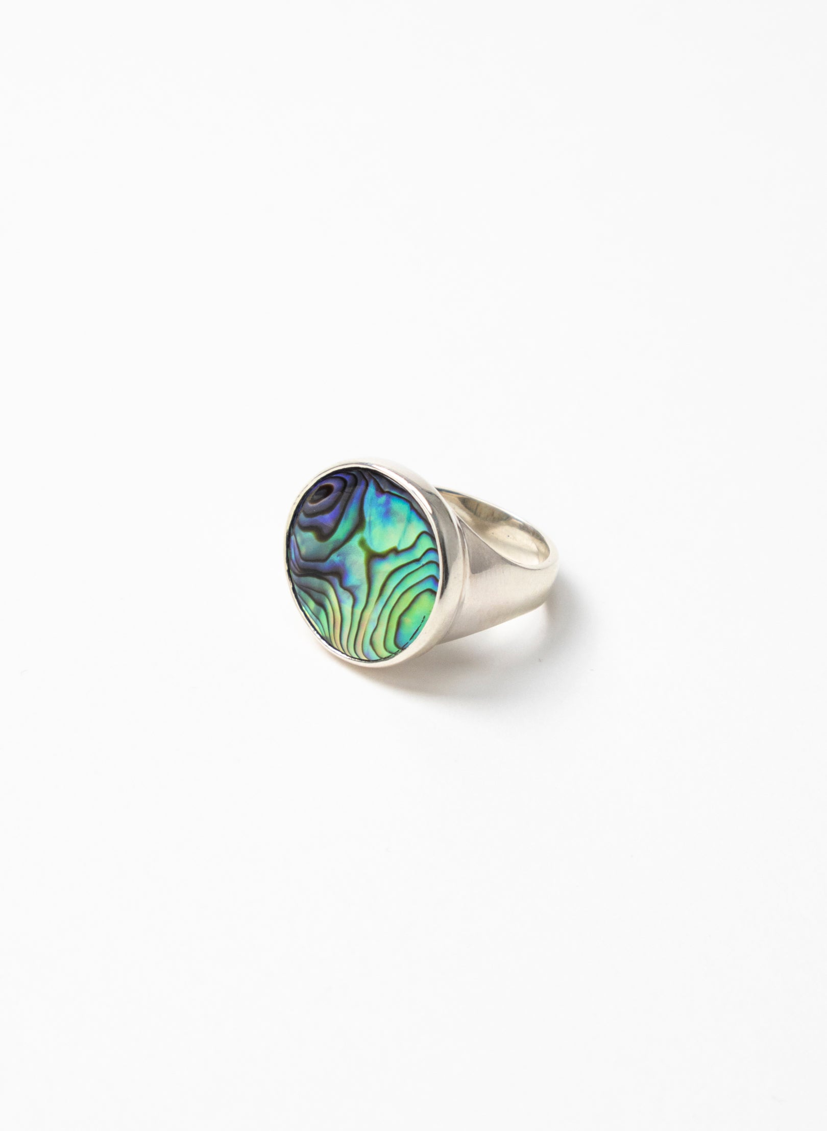 Iridescent Paua Ring Medium