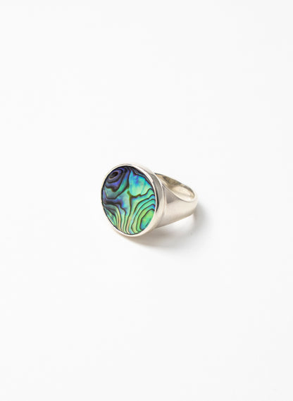 Iridescent Paua Ring Medium