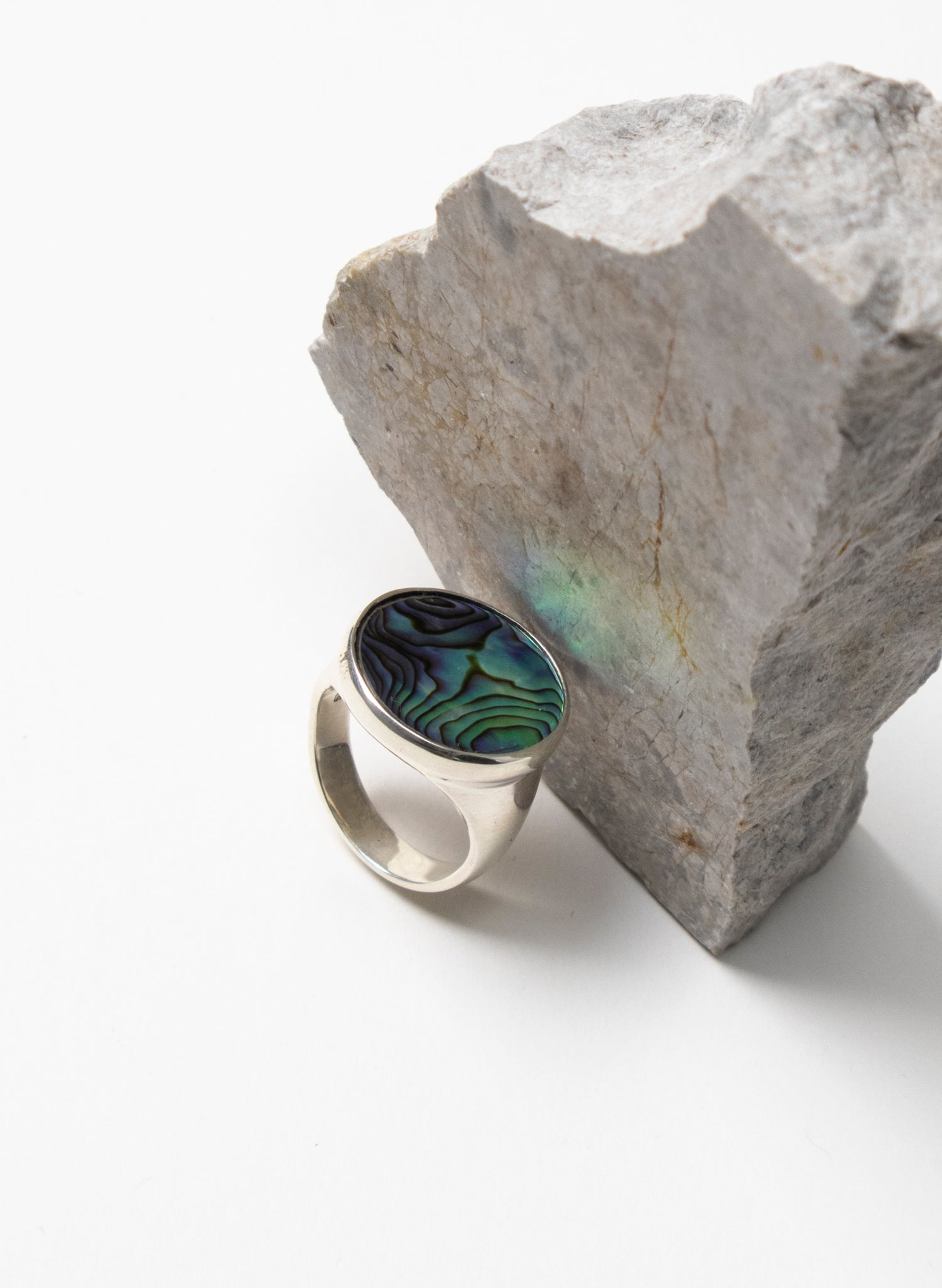 Iridescent Paua Ring Medium