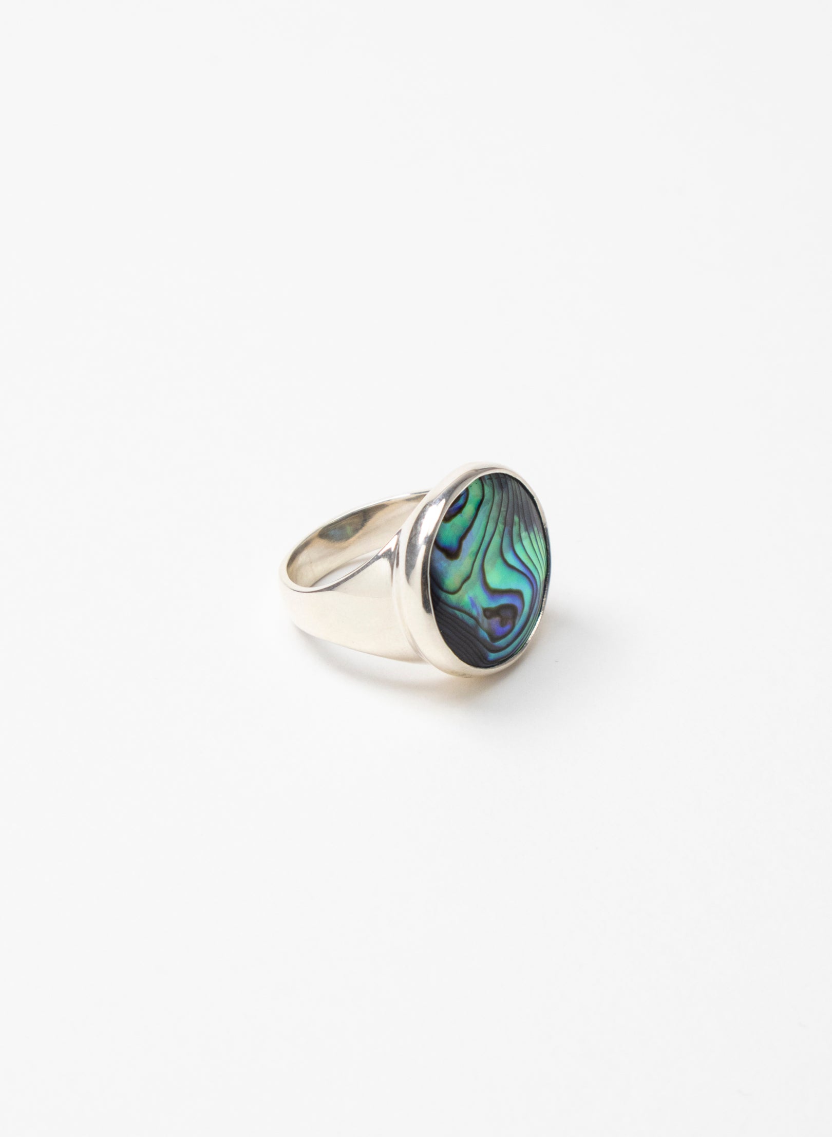 Iridescent Paua Ring Medium