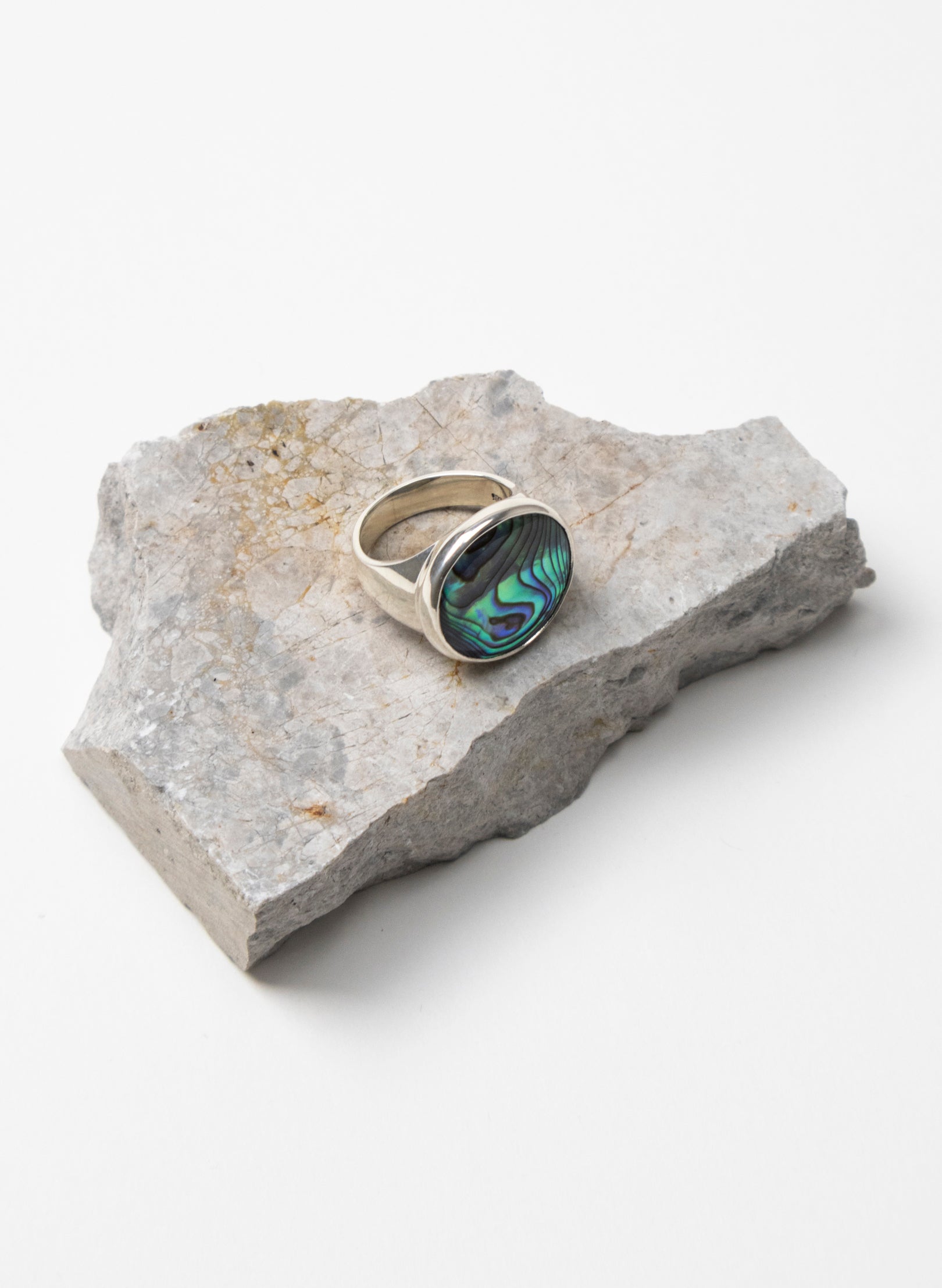 Iridescent Paua Ring Medium