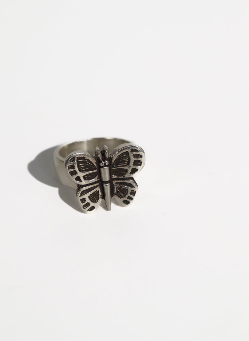 Pūrerehua Butterfly Ring - Sterling Silver
