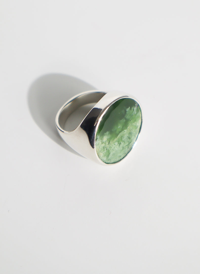 Pounamu Ring - Sterling Silver