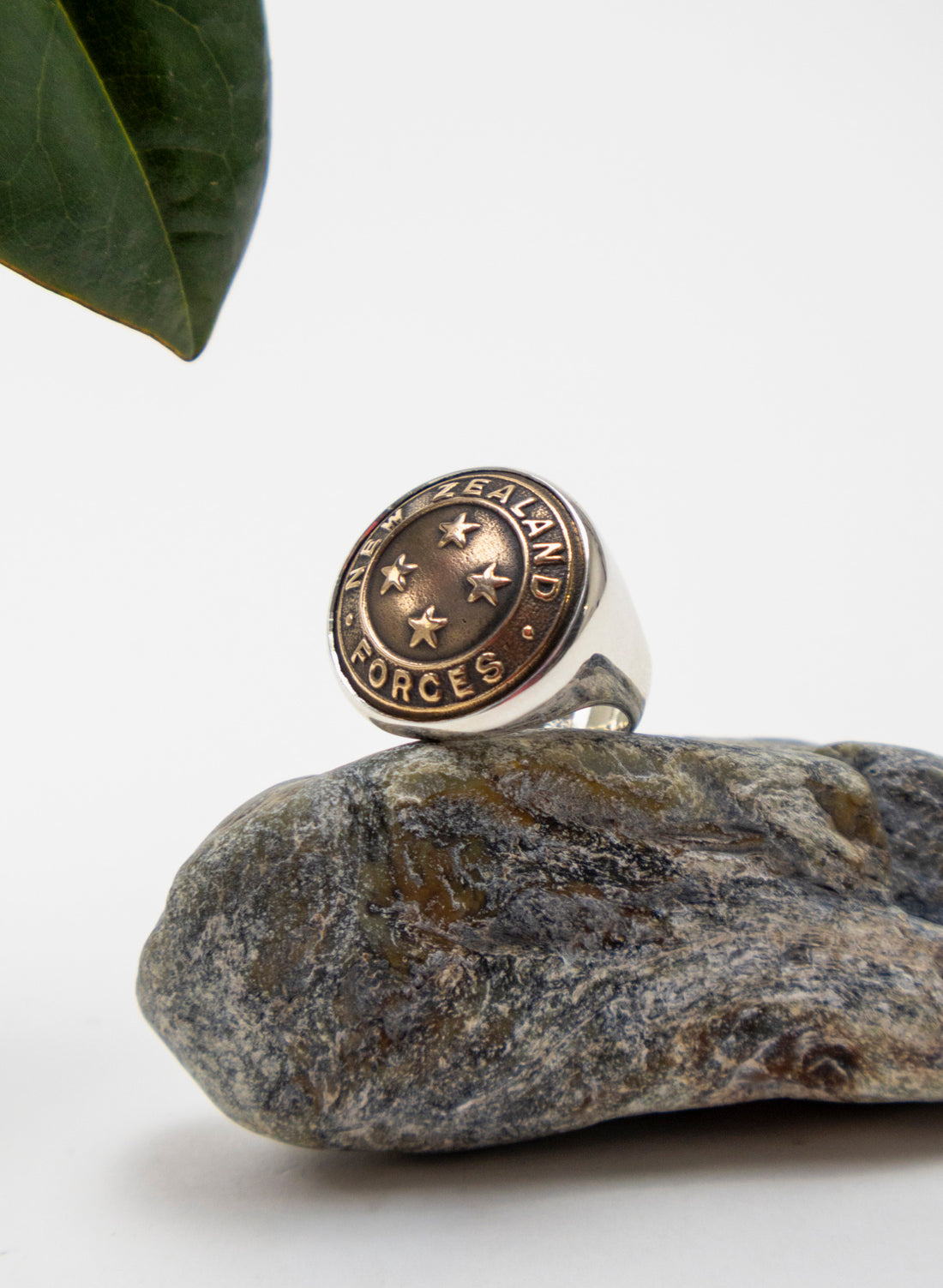 NZ Forces Signet Ring - Bronze &amp; Sterling Silver Ring