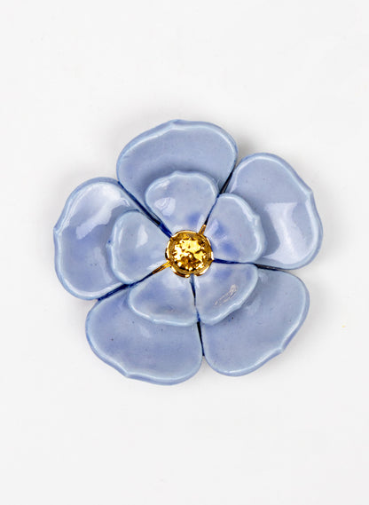 Cornflower Wall Flower with Gold Pistil