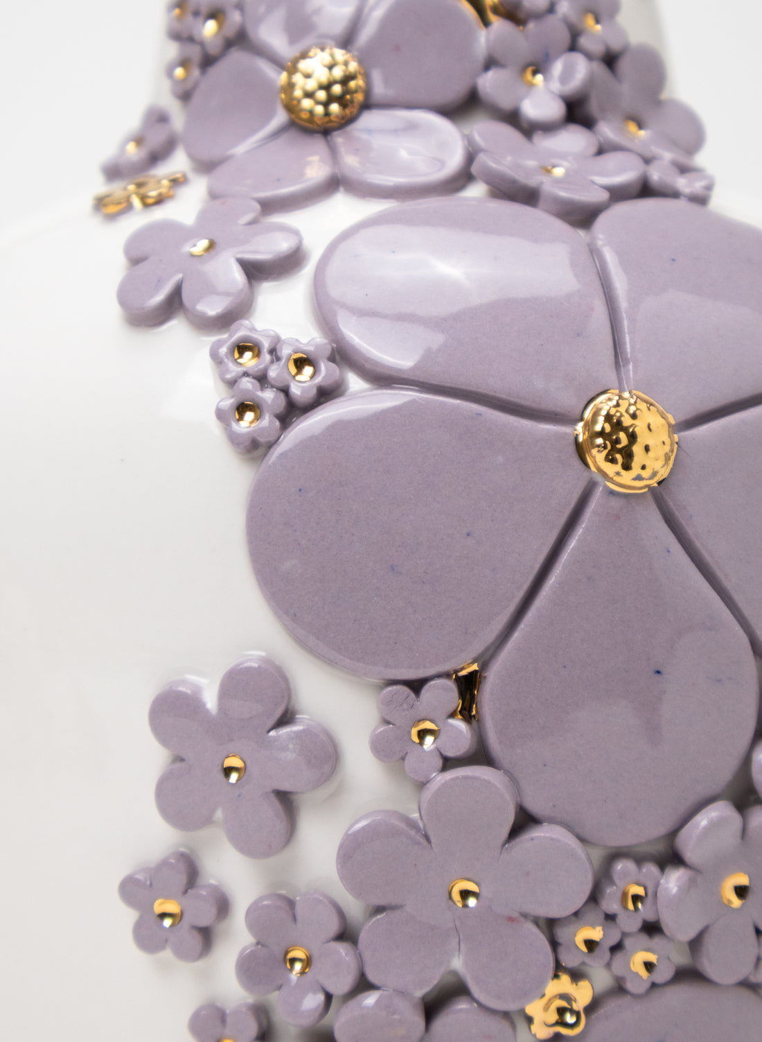 XL Ginger Jar - Purple Gold Flowers