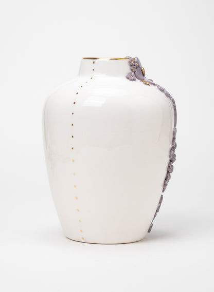 XL Ginger Jar - Purple Gold Flowers