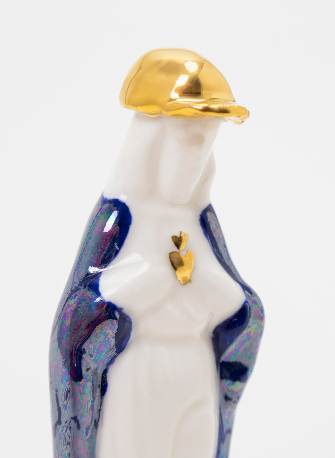 Gold Heart JC sculpture