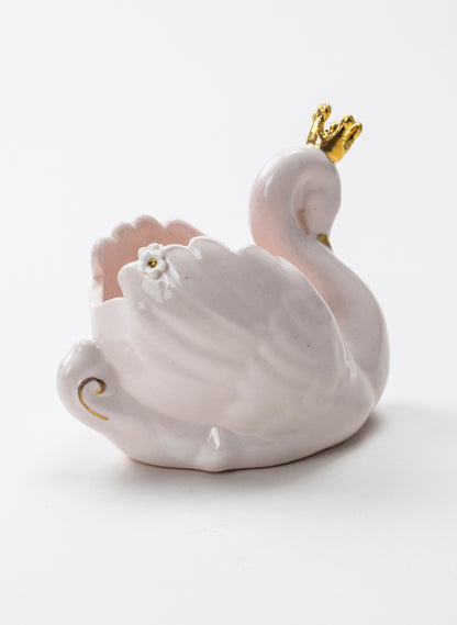 Light Pink Swan with Golden Crown