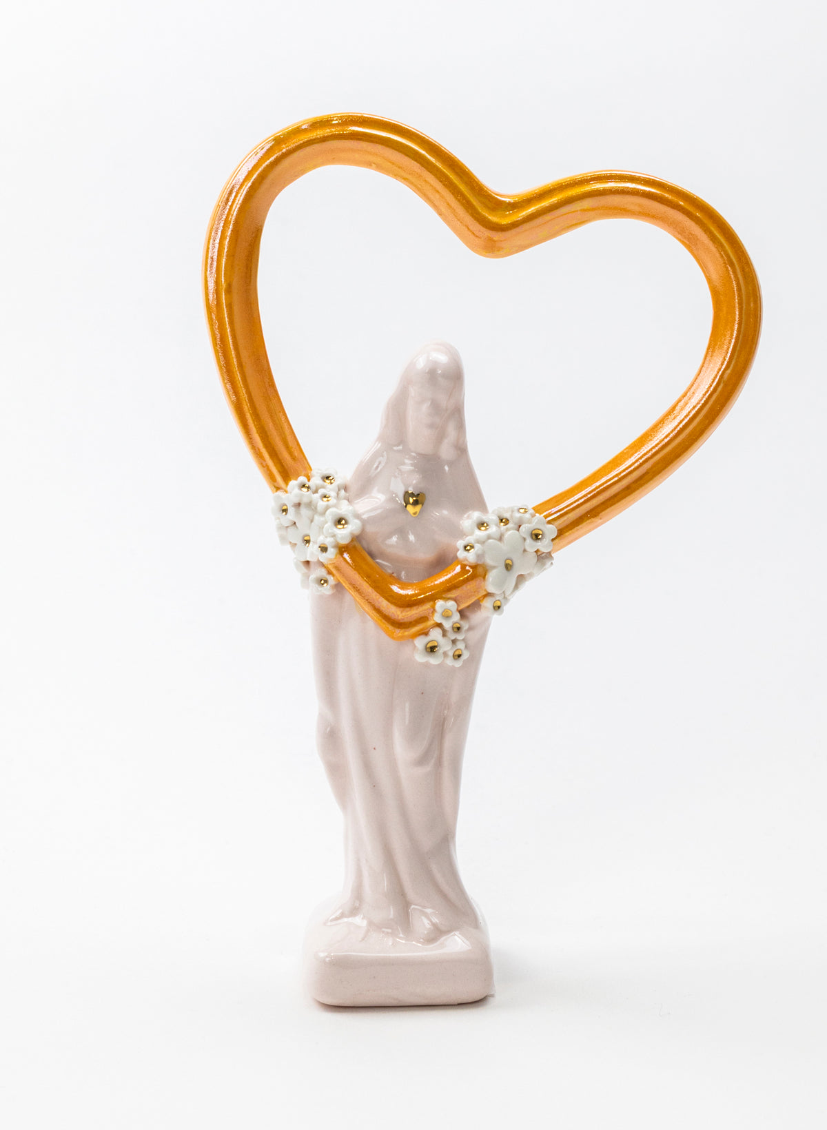 Jesus with a Huge Orange Heart