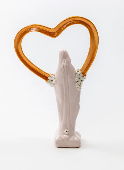 Jesus with a Huge Orange Heart