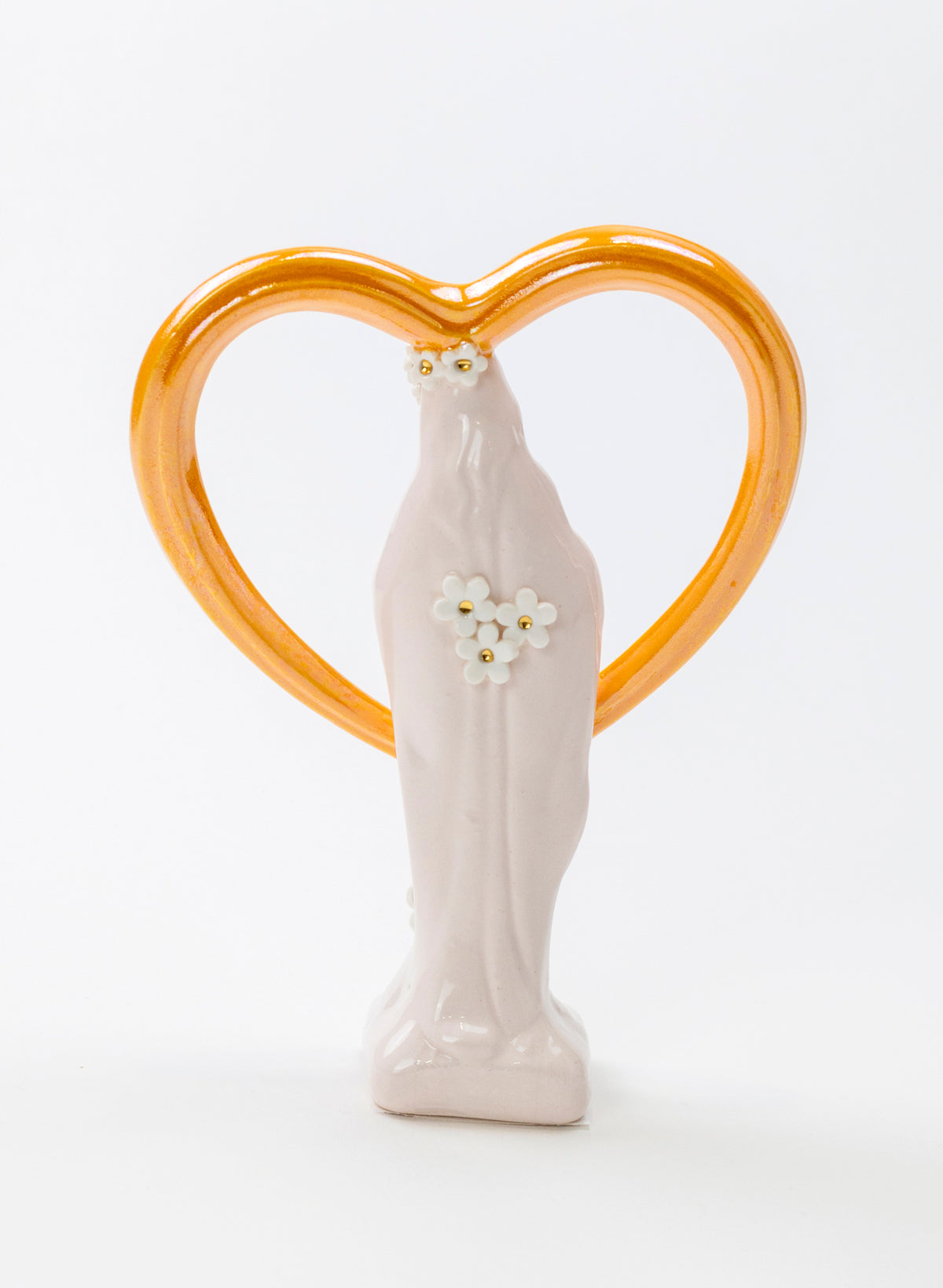 Jesus with a Huge Orange Heart