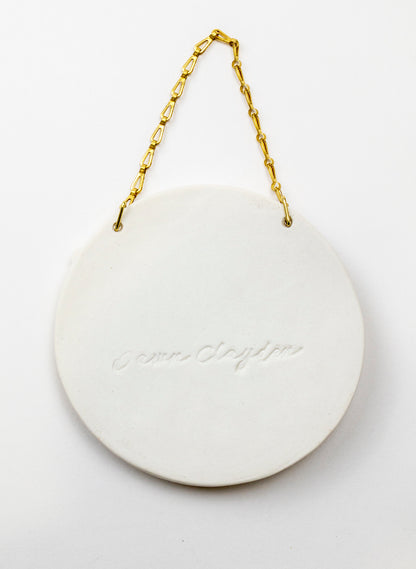 Floral Wall Plate on Chain