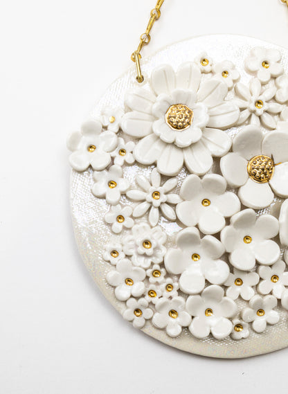 Floral Wall Plate on Chain