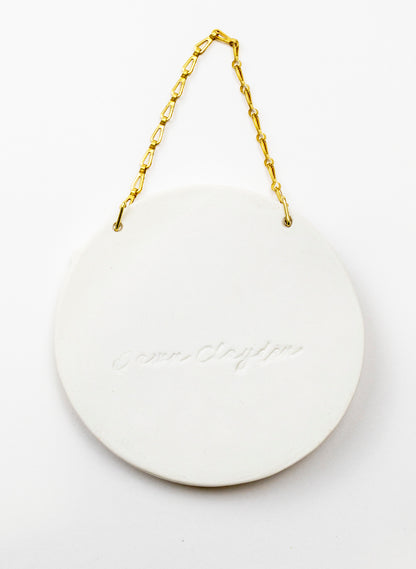 Floral Wall Plate on Chain
