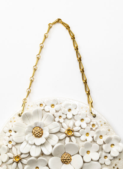 Floral Wall Plate on Chain