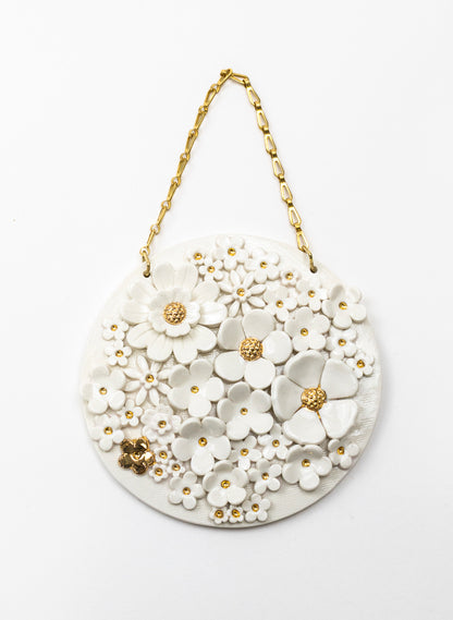 Floral Wall Plate on Chain